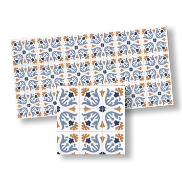 Dollhouse Miniature Mosaic Floor Tiles, 4pc